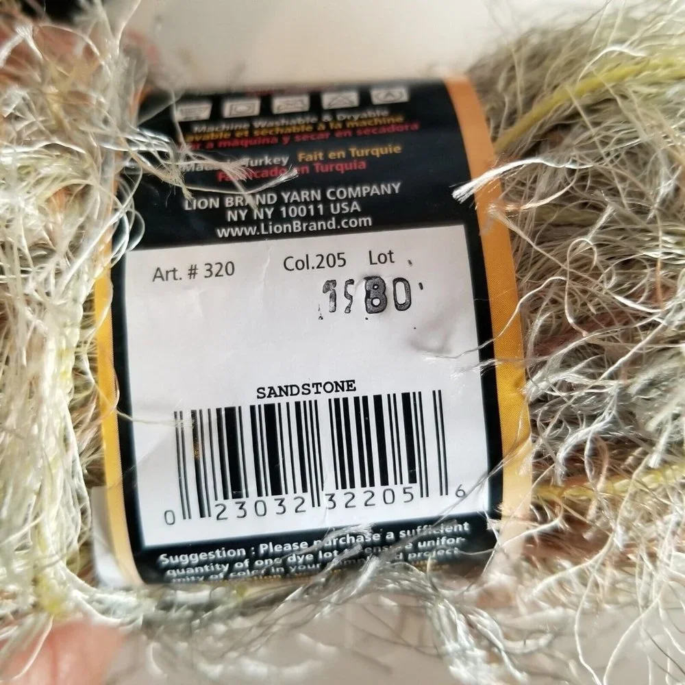Lion Brand Fun Fur Fancy Fur Various Colors 7 Skeins Lavender Glacier Sandstone